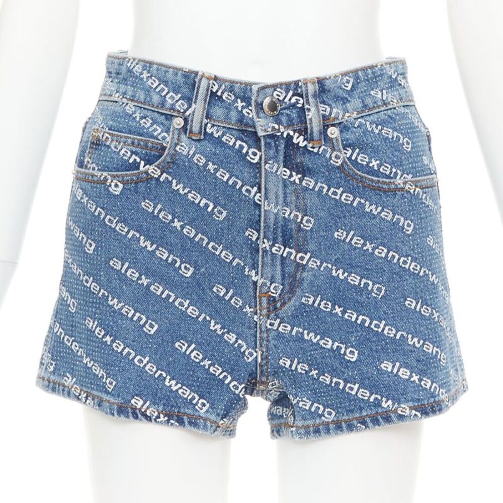 Alexander Wang Bite Rhinestone Shorts